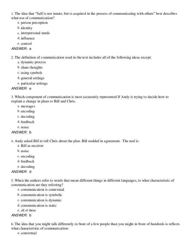 Communication Between Cultures, 9th Edition Test Bank