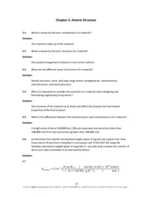 Solution Manual for Science and Engineering of Materials, SI Edition, 7th Edition