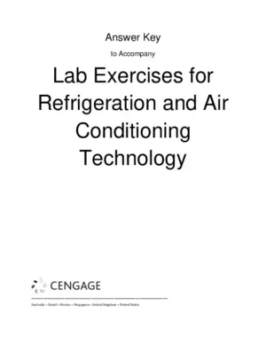 Solution Manual For Refrigeration And Air Conditioning Technology, 8Th Edition