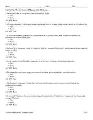 Management, 13th Edition Test Bank