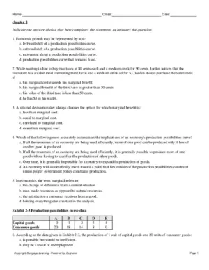 Test Bank For Survey Of Economics, 10Th Edition