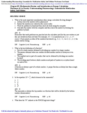 Understanding Pharmacology: Essentials For Medication Safety, 2nd Edition Test Bank