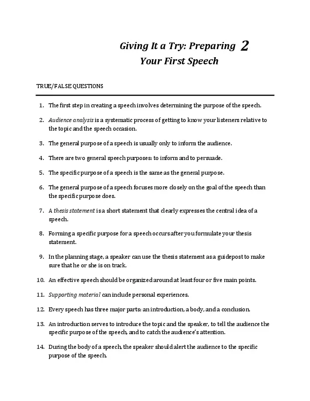 A Speaker’s Guidebook: Text And Reference, 6th Edition Test Bank