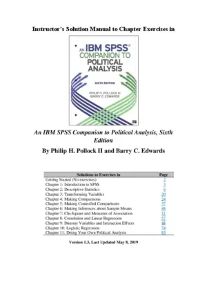 Solution Manual For An Ibm Spss Companion To Political Analysis, 6Th Edition